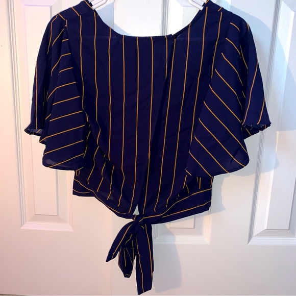 JAPNA Tie Back Lightweight Short Sleeve Blouse | Women’s Size M - Picture 4 of 4